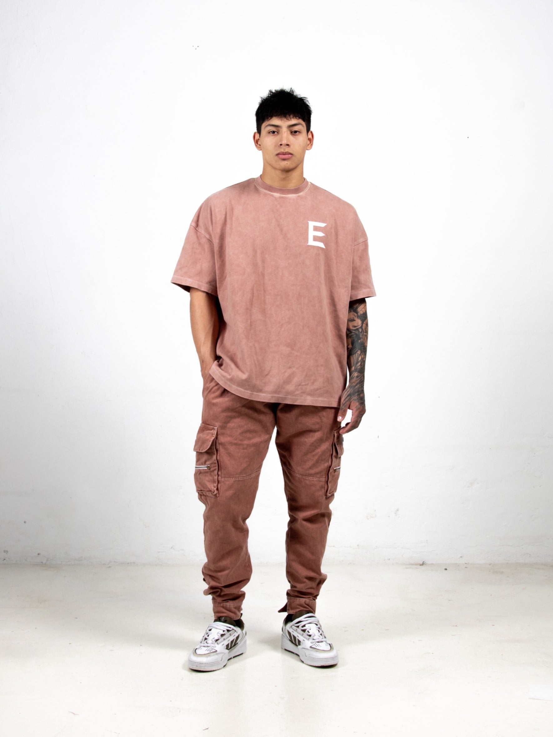 ENTHUSSIAST WASHED BROWN T-SHIRT
