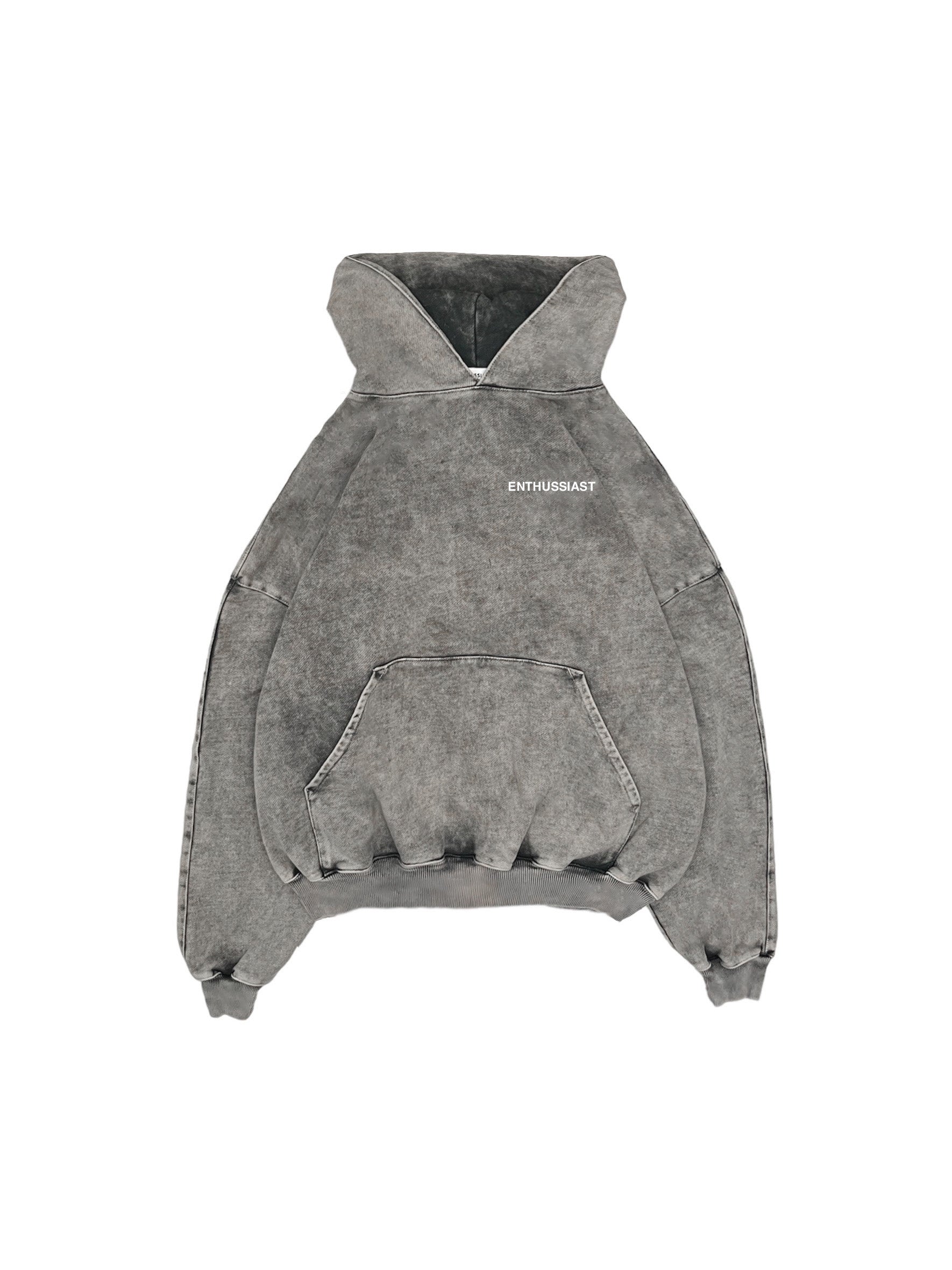 ENTHUSSIAST VINTAGE GREY HOODIE.
