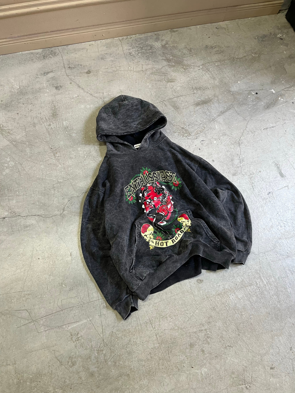 ENTHUSSIAST VINTAGE GREY HOODIE COWBOYS CITY