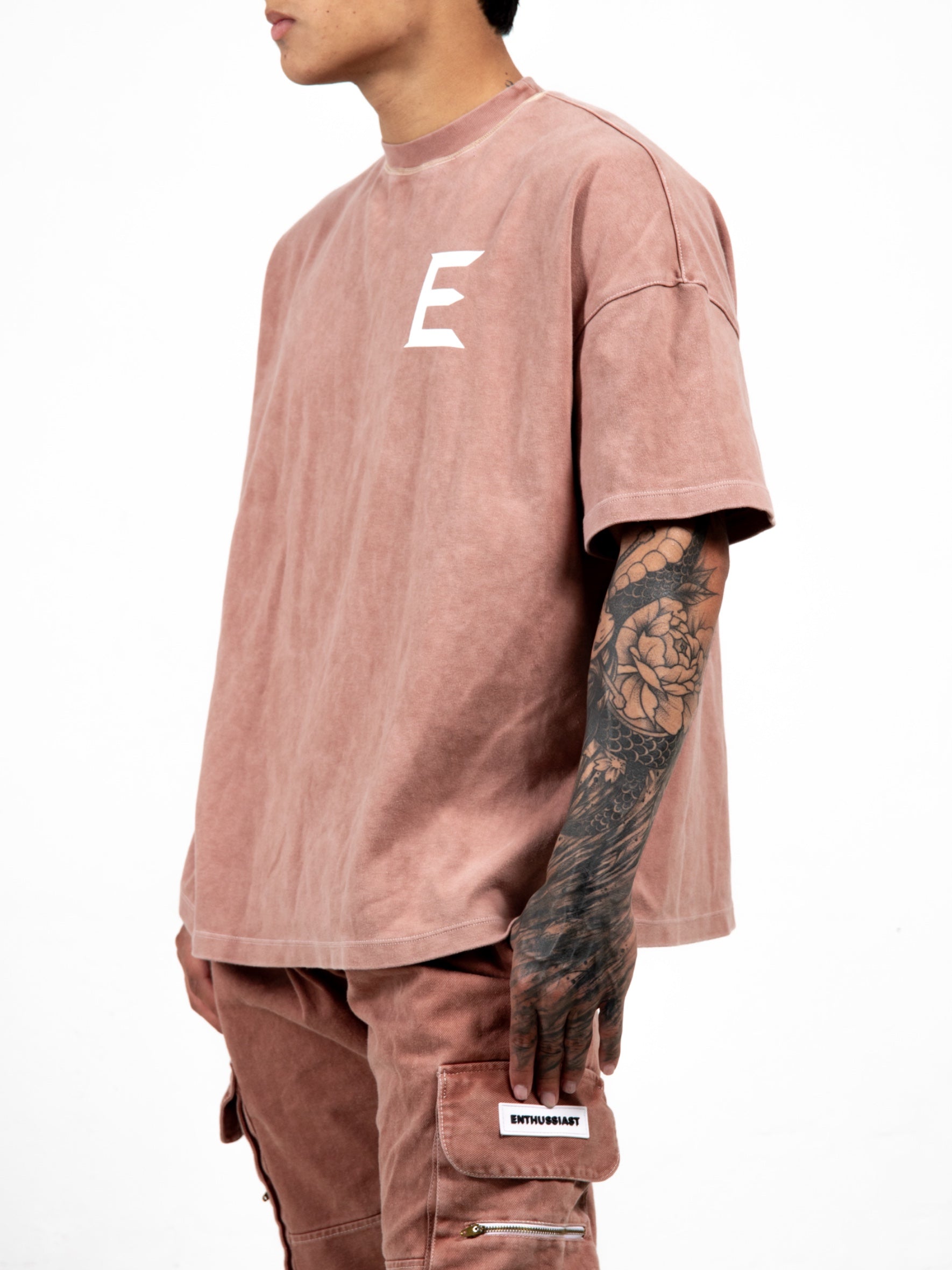 ENTHUSSIAST WASHED BROWN T-SHIRT