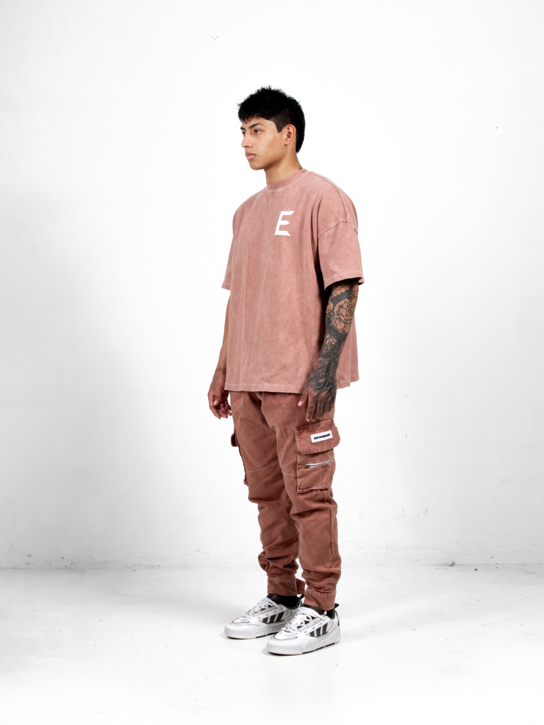 ENTHUSSIAST WASHED BROWN T-SHIRT