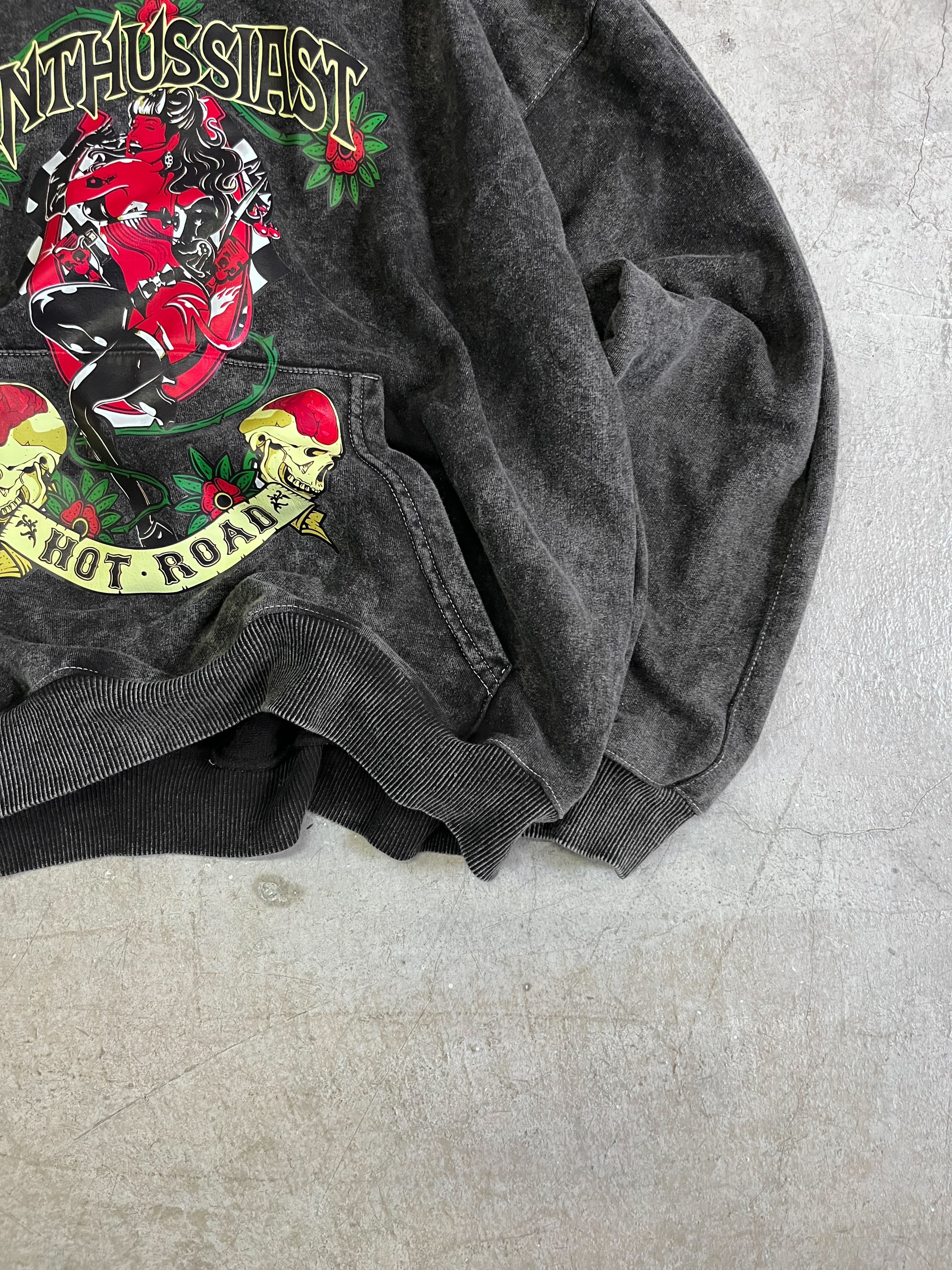 ENTHUSSIAST VINTAGE GREY HOODIE COWBOYS CITY