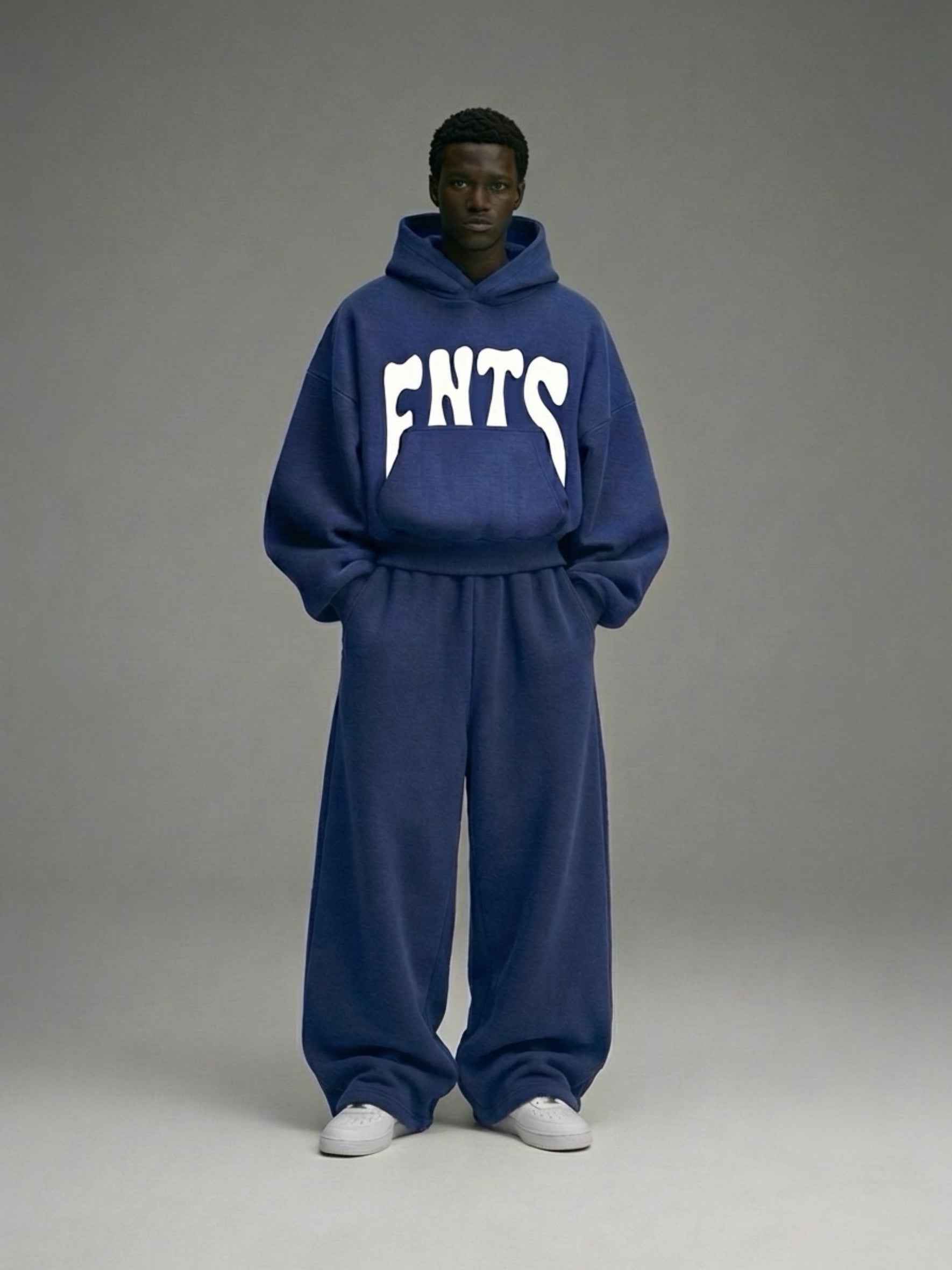 Ents Melted Hoodie – Navy Washed