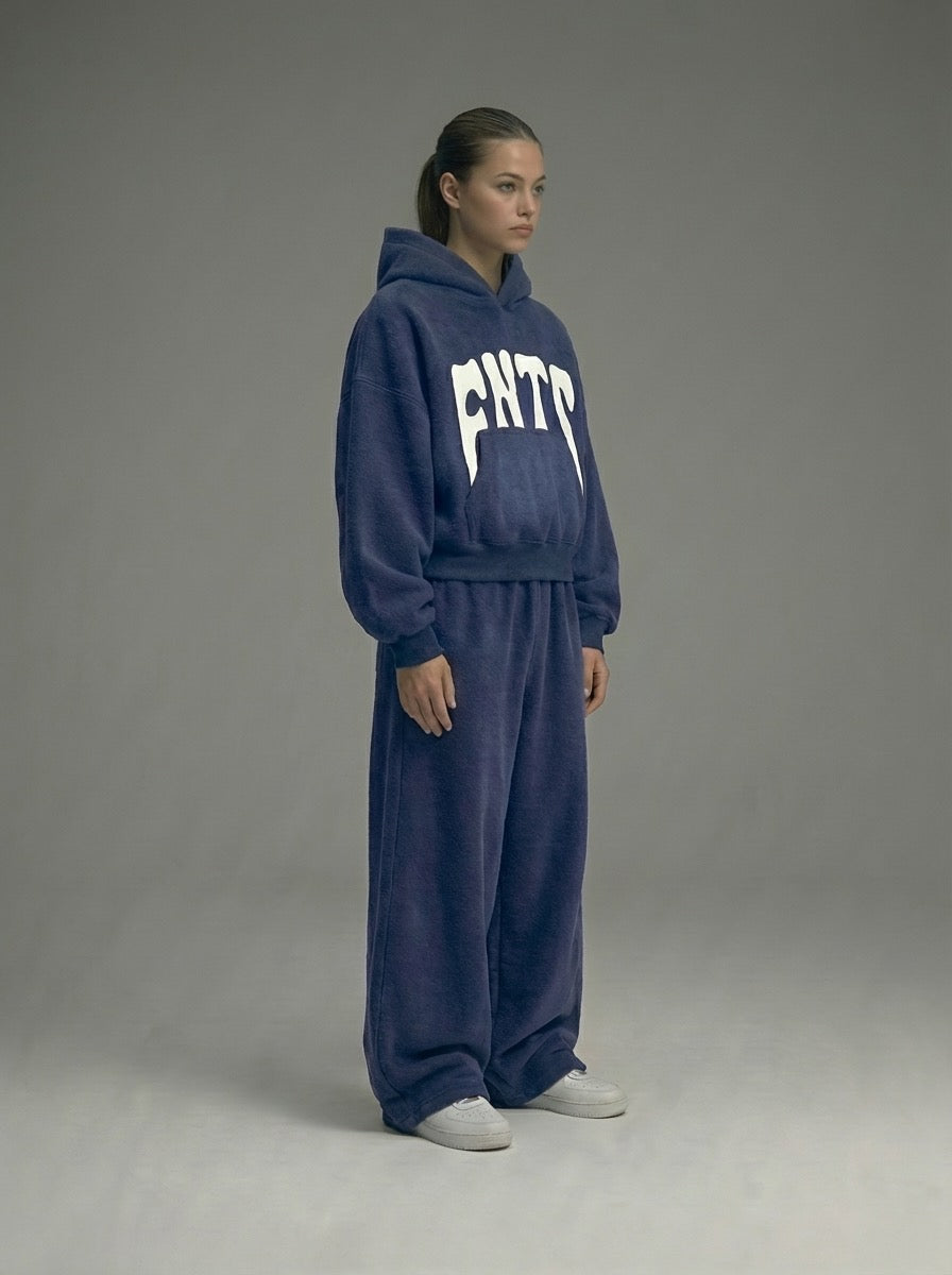 Ents Melted Hoodie – Navy Washed