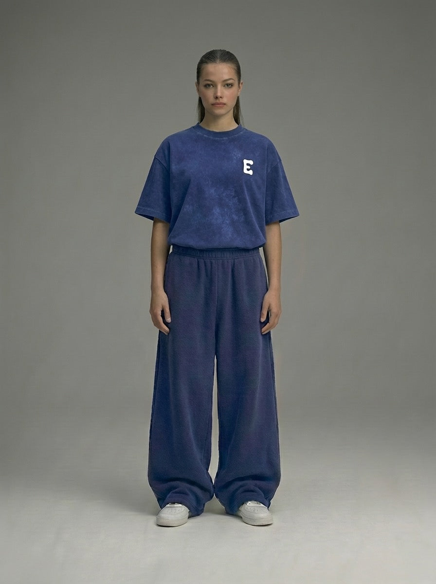 Ents 0011 Logo T-shirt - Navy Washed