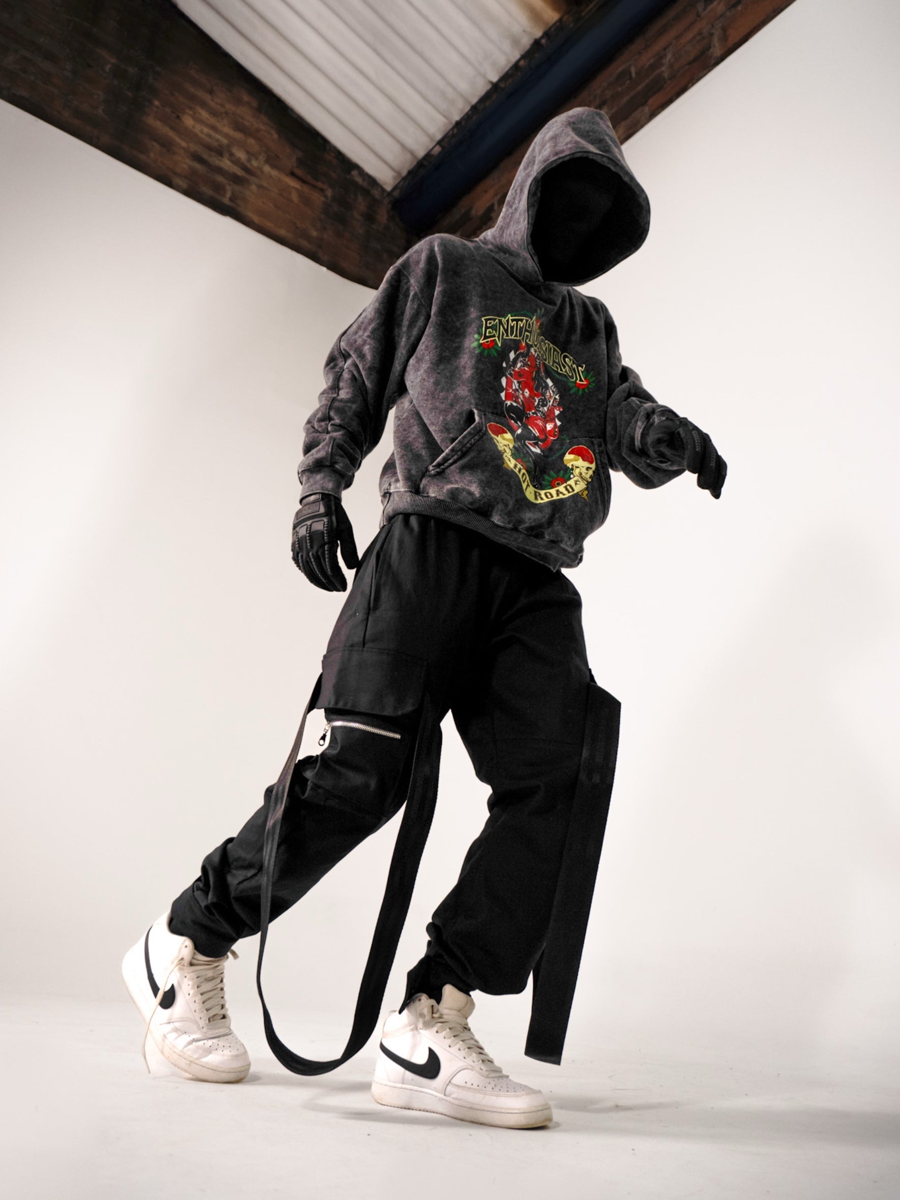 ENTHUSSIAST VINTAGE GREY HOODIE COWBOYS CITY