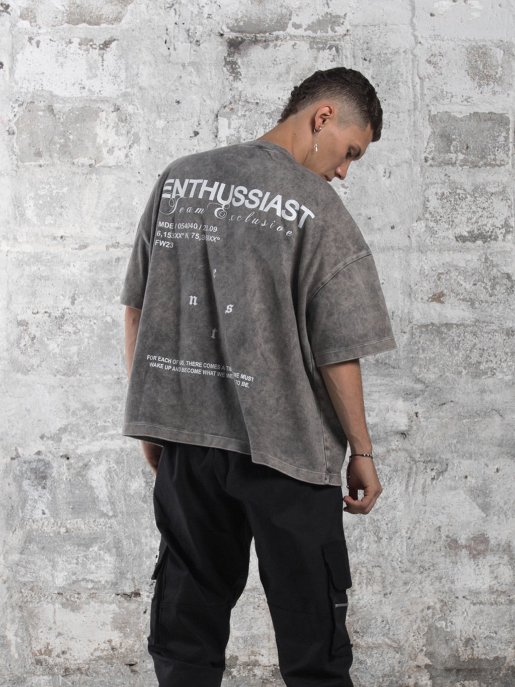 ENTHUSSIAST VINTAGE GREY T-SHIRT
